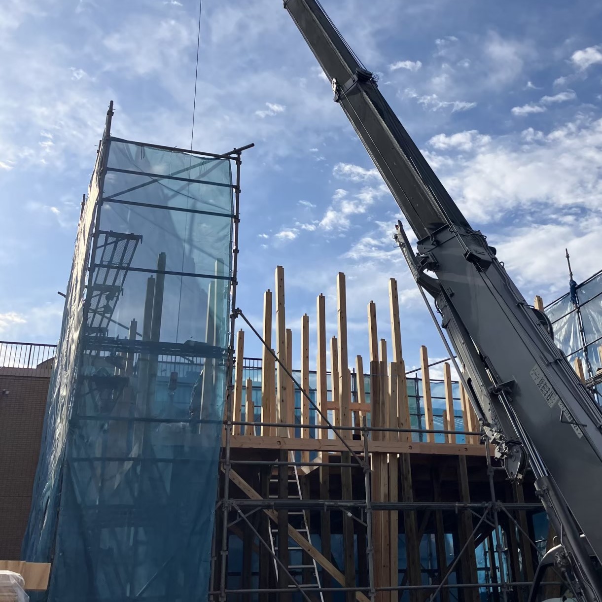 新築現場レポート　上棟（棟上げ）